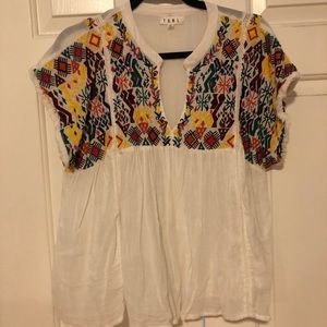 Aztec embroidered blouse